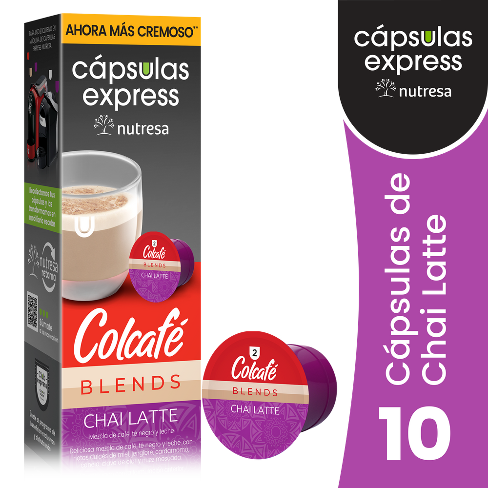 Café Colcafe Chai Latte Cápsula 10 Unidades | SuperBooM